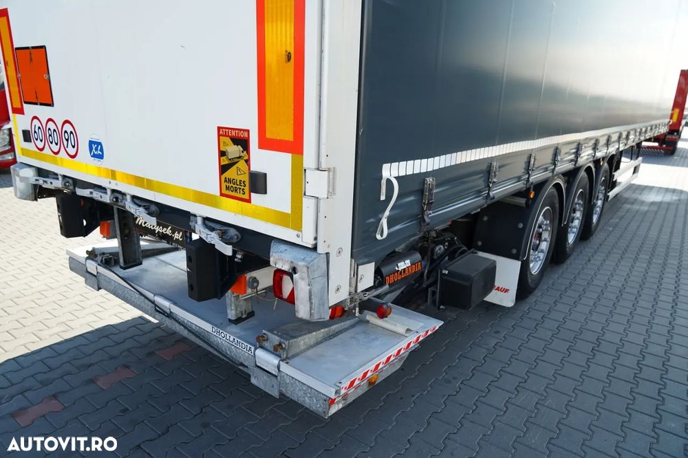 Fruehauf CORTINĂ / STANDARD / HALOMETRU DHOLLANDIA 2.000 kg / SAF / 100% ANVELOPE / BALCĂ PODEA PUTERNICĂ / - 13