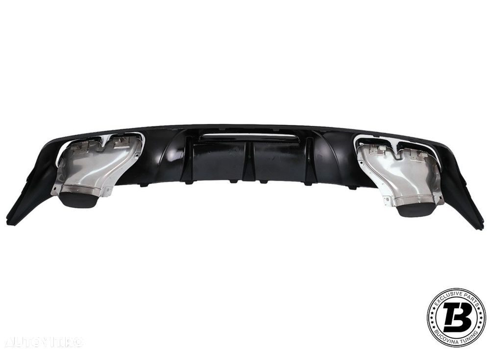 Difuzor Bara Spate Cu Ornamente Evacuare compatibil cu Mercedes CLS W218 X218 AMG 63 Design - 7