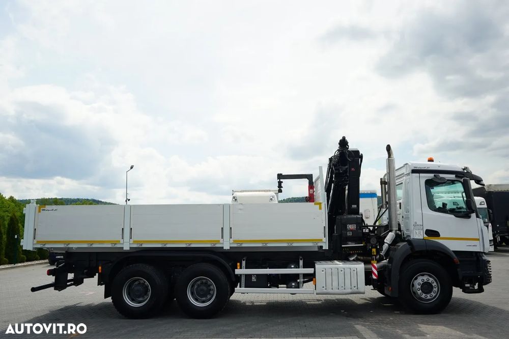 Mercedes-Benz AROCS 2636 / 6X4 / BASCULATOR / + HIAB X-HIDUO 228 E-3 HDS / TELECOMANDĂ / FURCĂ PENTRU PALEȚI / EURO 6 - 11