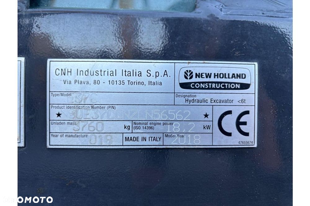 New Holland E37C + Quick Coupler + 2 BUCKETS + 1527h - 29