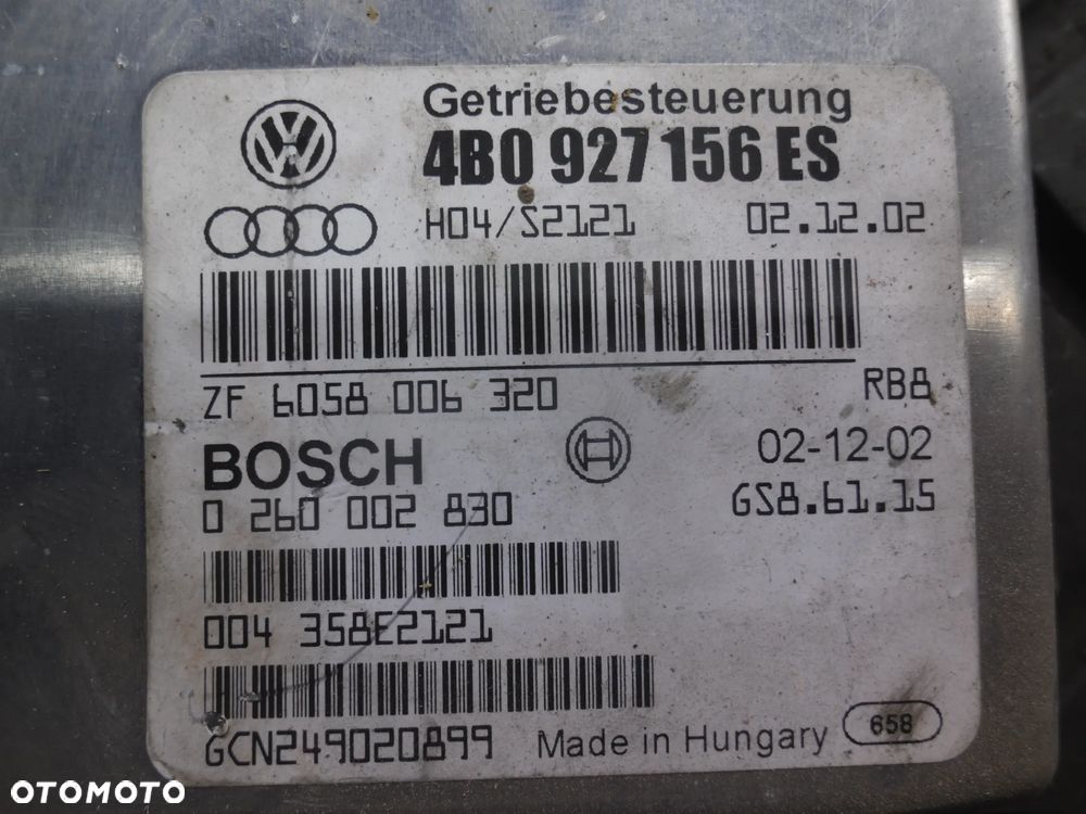 PASSAT B5 AUDI A6 C5 AUTOMAT STEROWNIK SKRZYNI BIEGOW KOMPUTER 4B0927156ES 0260002320 POSIADAM 2 SZT - 4