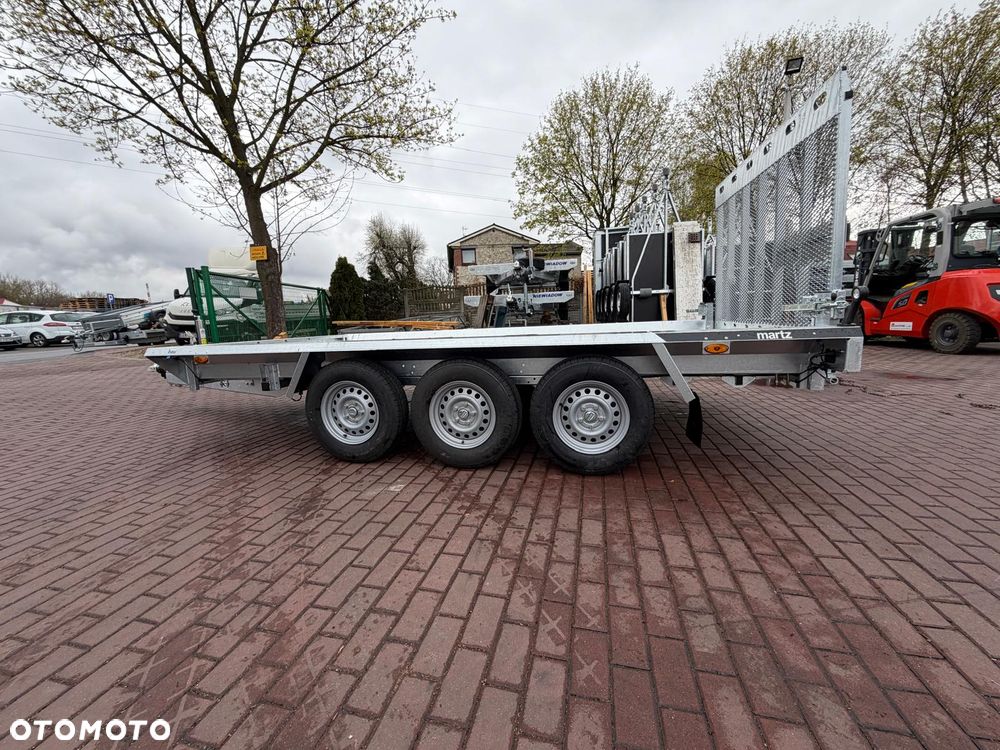 Martz Przyczepa  Bau 400x180 3500kg 3 osie koła 185R14C pod koparke koparka walec - 4