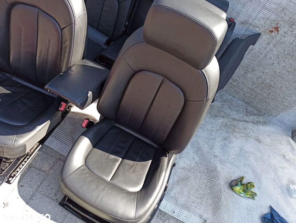 AUDI A6 C7 4G 12-16 FOTELE SKÓRA CZARNE ELEKTRYCZNE 2X KOMPLET SEDAN KOMBI - 5