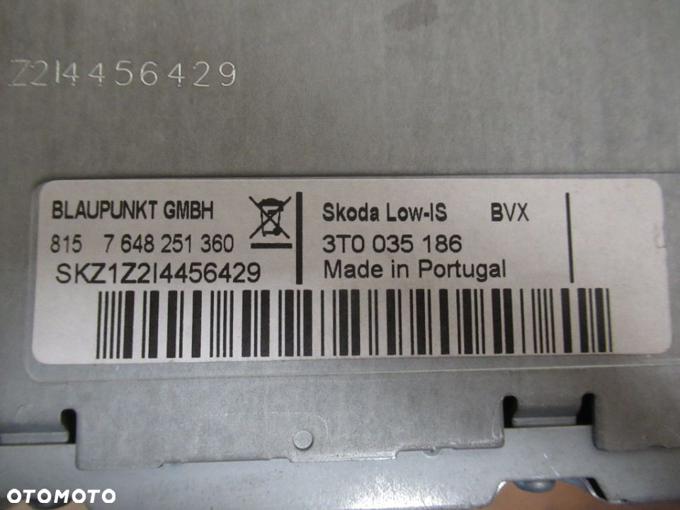 RADIO SKODA SUPERB II LIFT 3T0035186 - 7