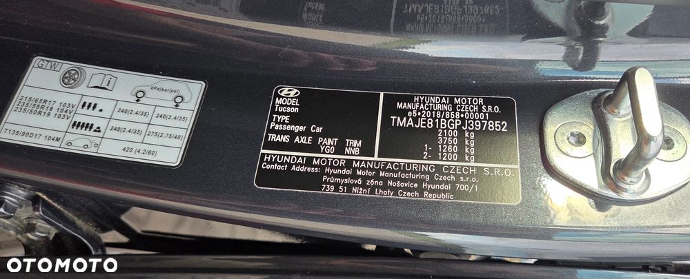Hyundai Tucson 1.6 T-GDi 48V Platinum 2WD DCT - 12