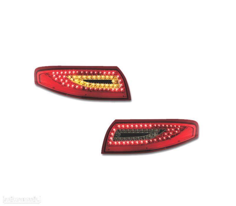 FAROLINS TRASEIROS LED PARA PORSCHE 911 996 97-05 ESCURECIDO VERMELHO - 2
