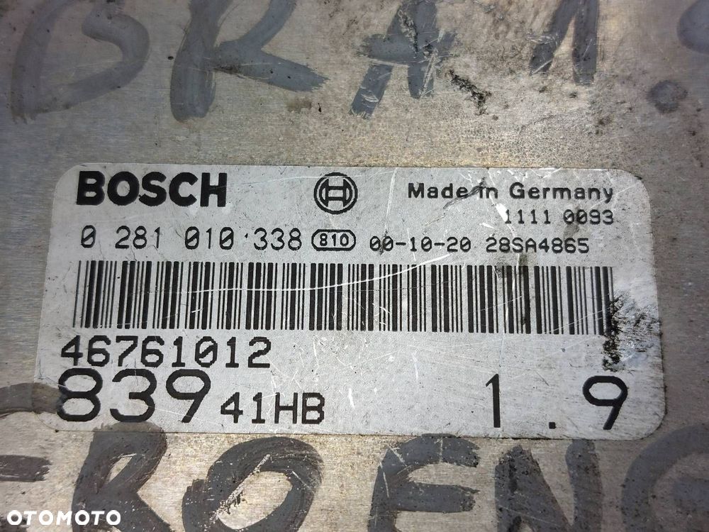 ZESTAW STARTOWY LANCIA LYBRA 1.9 JTD 46761012 0281010338 46776086 46538523 - 2