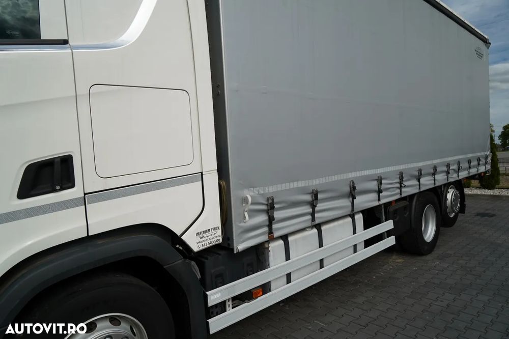 Scania S 450 / CORTINĂ 7,7 M / 60 M3 / SOLO / 6X2 / AXĂ RIDICATĂ / 2019 / - 9