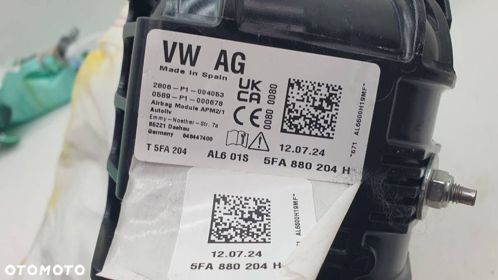 PODUSZKI AIRBAG KOMPLET WYSTRZELONE USZKODZONE SEAT LEON IV DO REGENERACJI - 5