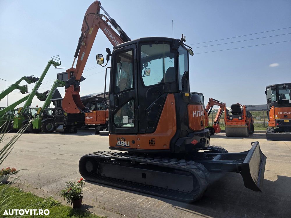 Hitachi ZX48U-6, 2023, 2.658t, 5 TONE, CUPLA RAPIDA+3 CUPE NOI, inst picon pe brate, lama nivelare, ad sapare 4m, ridica 3t, latime 2m, antifurt, aer cond, produs in JAPONIA, posibilitate leasing 4 ani, PROMOTIE 39.500 EUR+tva - 13