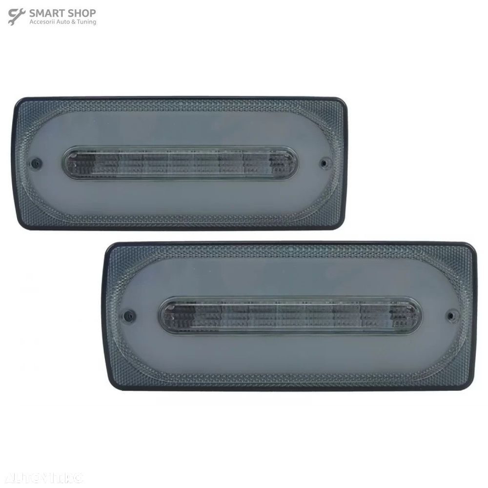 Stopuri Full LED Fumurii cu Bandouri Laterale Negre Mercedes W463 G-Cl - 7
