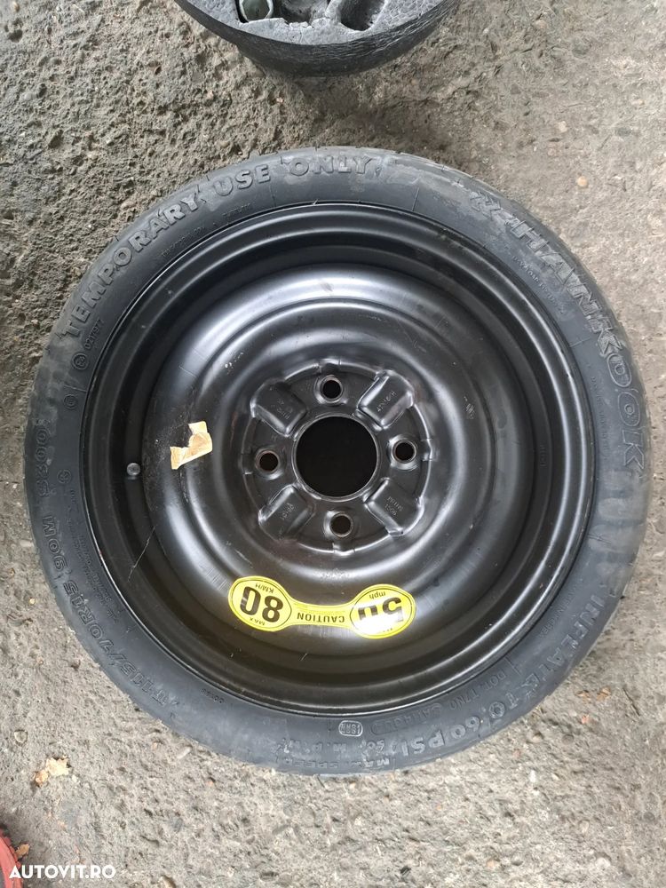 Roata de rezerva Slim Capac protectie roata Cheie prezoane si Carlig Originale Smart Forfour 454 2004-2006 - 4