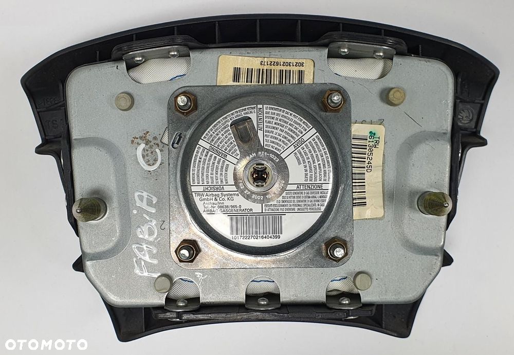 AIRBAG PODUSZKA KIEROWCY SKODA FABIA I 61305245D - 2