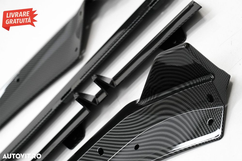 Prelungire Bara Fata Lip Audi A4 B9 8W S-Line (2016-2018) Carbon Look- livrare gratuita - 11