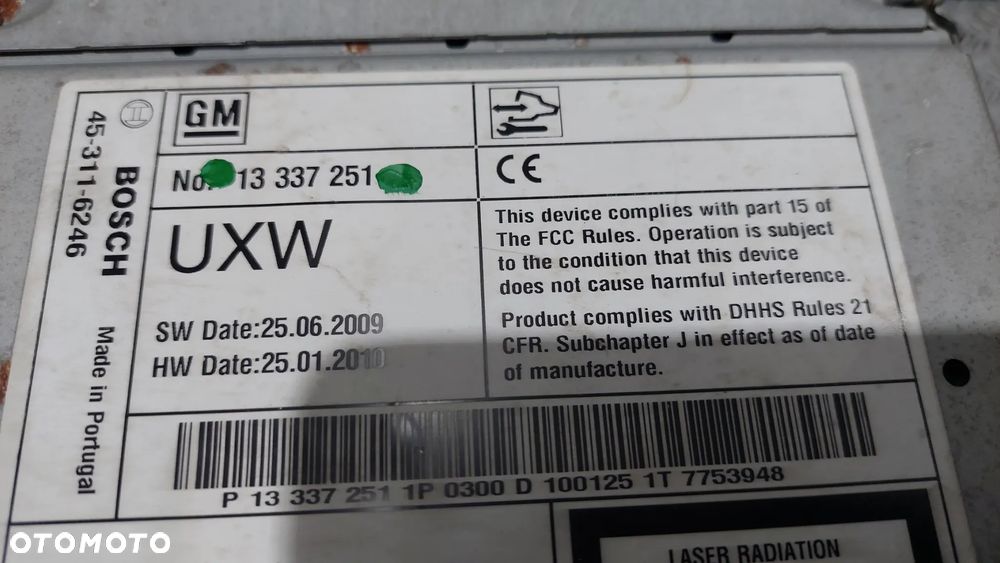 RADIO NAWIGACJA OPEL INSIGNIA NR 13337251 - 2