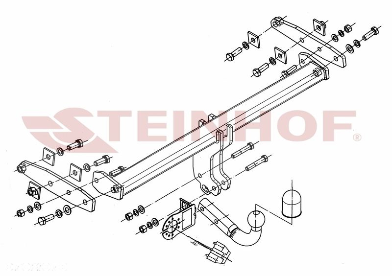 Hak Holowniczy + MODUŁ 7PIN do Volvo XC 60 I od 2008 do 2017 - 2