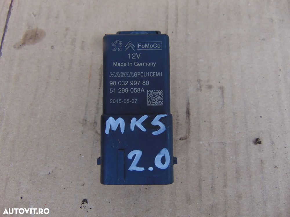 Releu bujii Ford Mondeo mk5 citroen peugeot cod 9803299780 508 boxer jumper volvo mazda partner berlingo - 1