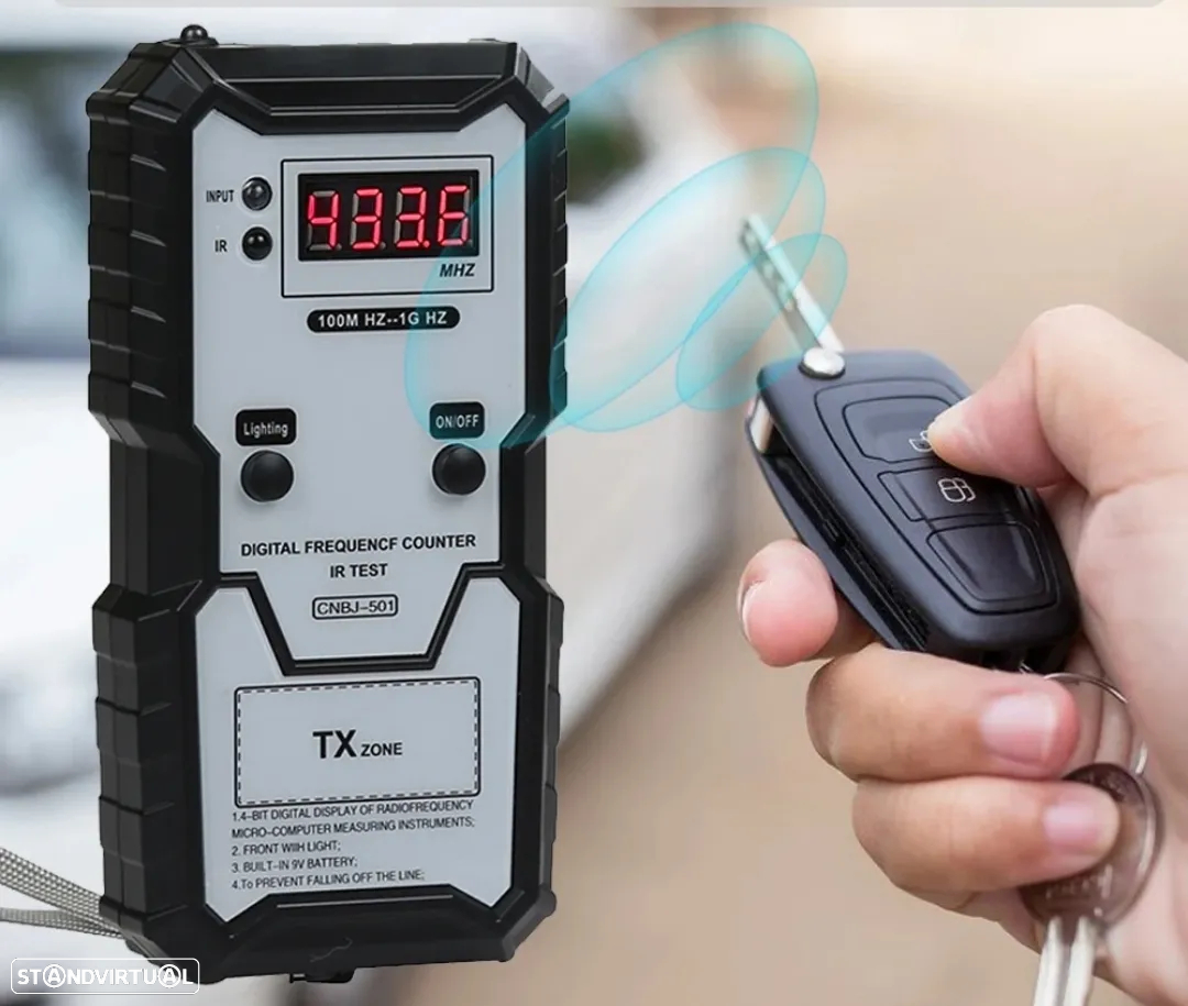 Tester Digital Leitura Frequências Infravermelhos Comandos Automóvel Garagem Universal - 3