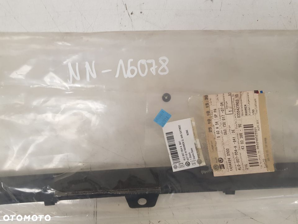 AUDI Q7 07-09 RAMKA ZAŚLEPKI HAKA ZDERZAKA TYŁ NOWA ORYGINAŁ 4L0807954A - 4