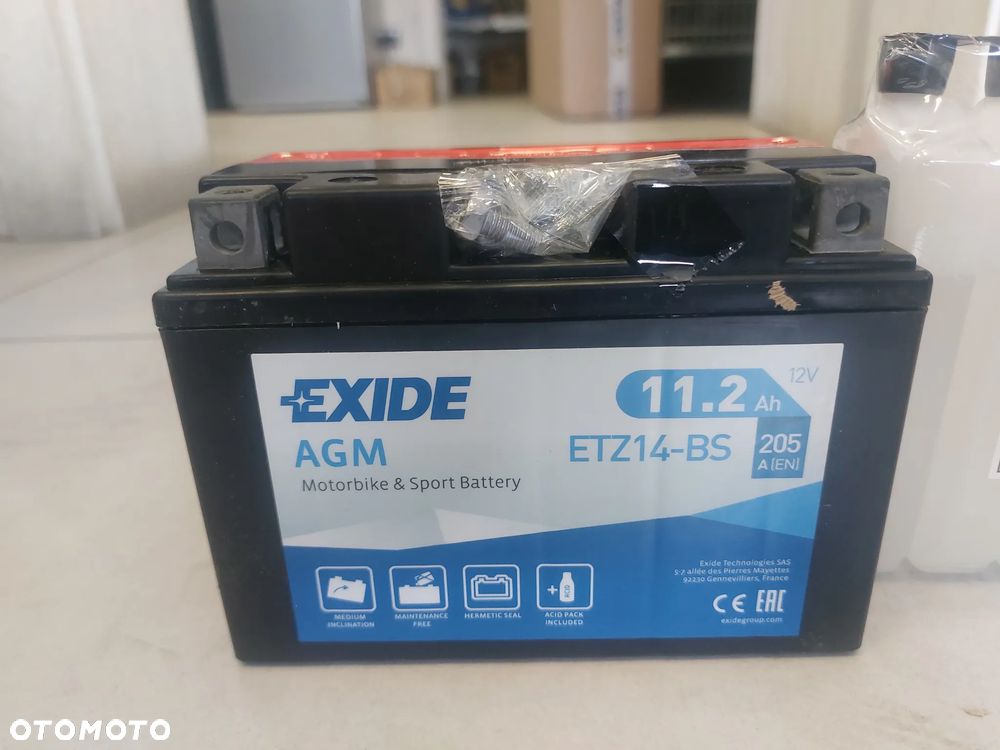 AKUMULATOR EXIDE ETZ14-BS 12V 11.2AH 205A L+AGM MOTOCYKLOWY QUAD - 2