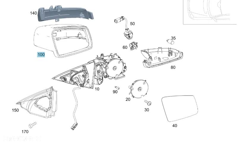 OBUDOWA LUSTERKA MERCEDES  21281060005890 - 2