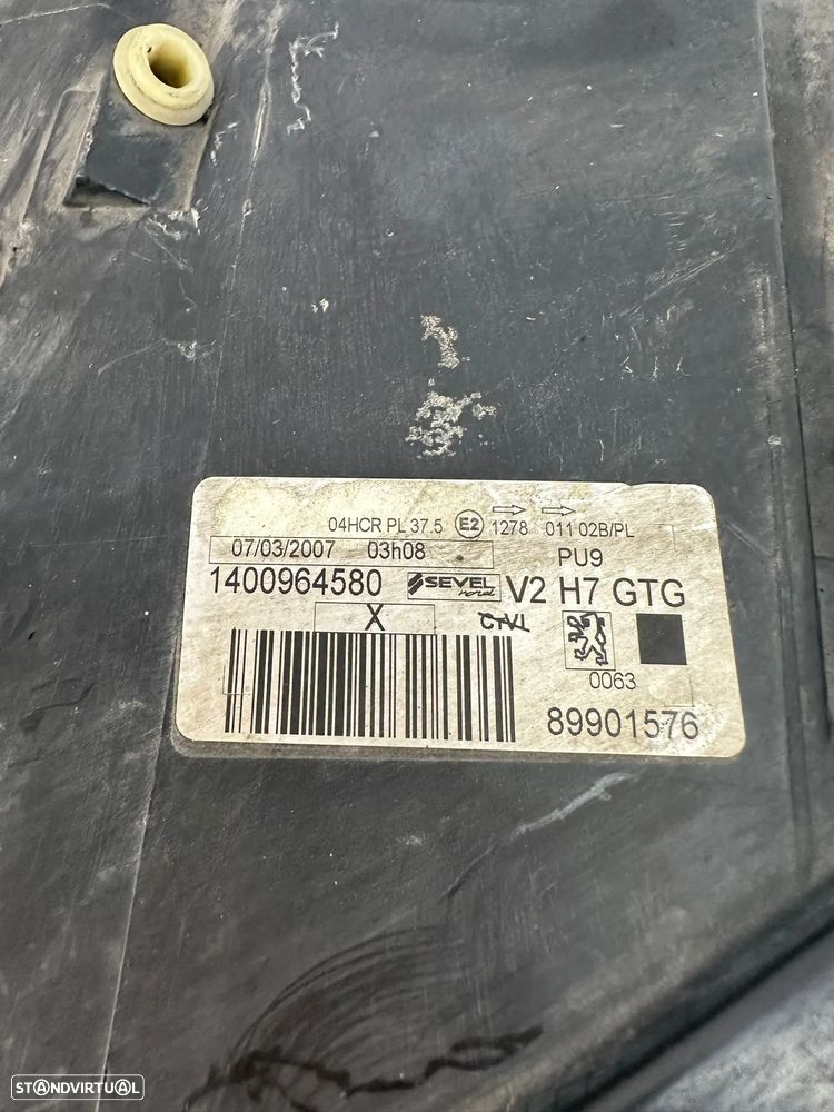 .Oticas Farol Frente Frontal Esquerda Direita Original PSA Peugeot 807 1400964480 1400964580 2002 a 2014 - 7