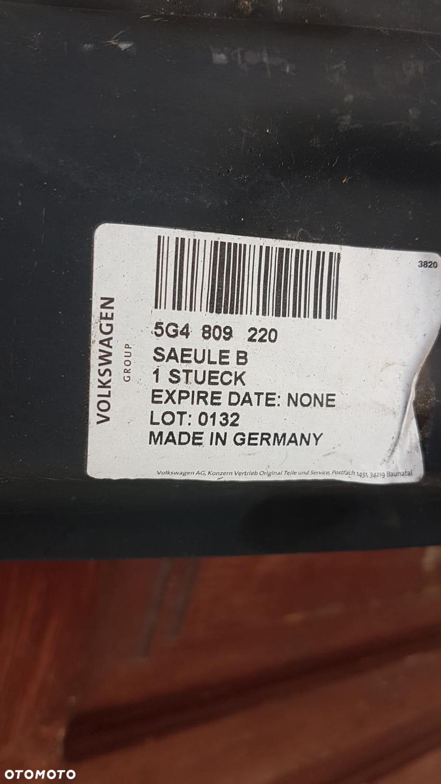 Słupek B VW Golf VII próg prawy bok - 3