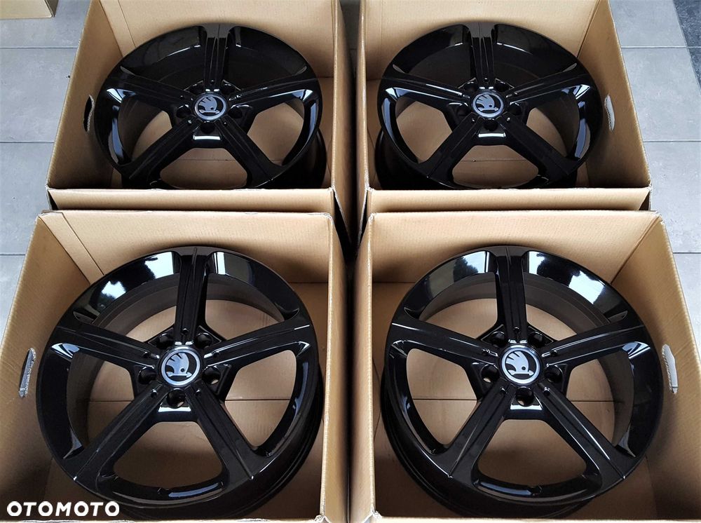Alufelgi 17 5x112 Skoda Octavia Kodiaq Superb Yeti Karoq Czarne ! 487# - 7