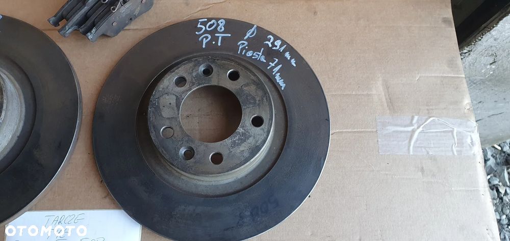 Tarcze hamulcowe tył tylne klocki Peugeot 508 I Lift 1.6 HDI EHDI - 4
