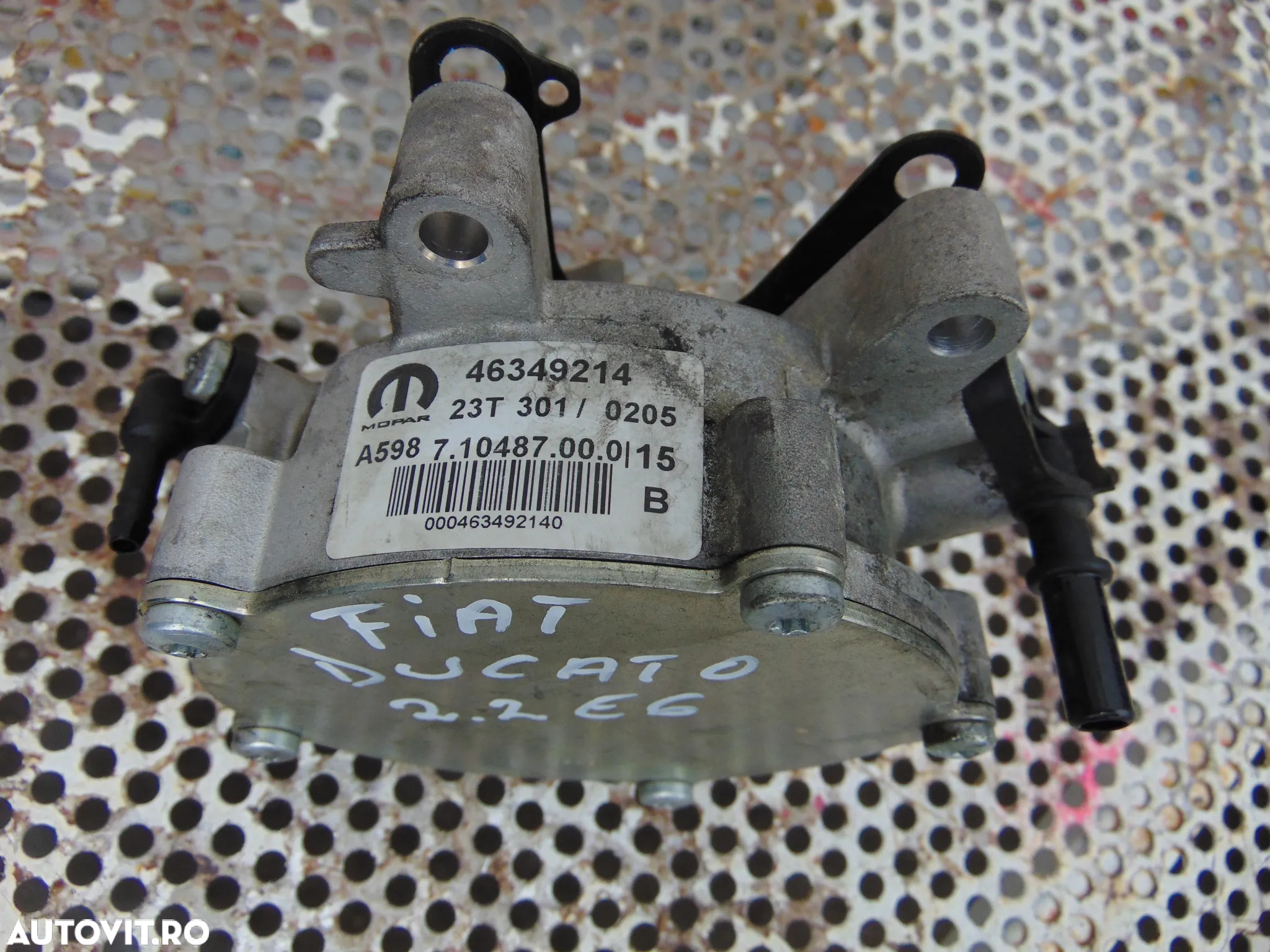 Pompa vacuum Fiat Ducato 2.2 euro 6 an 2021-prezent pompa tandem vid  cod 46349214 jeep lancya alfa romeo - 2