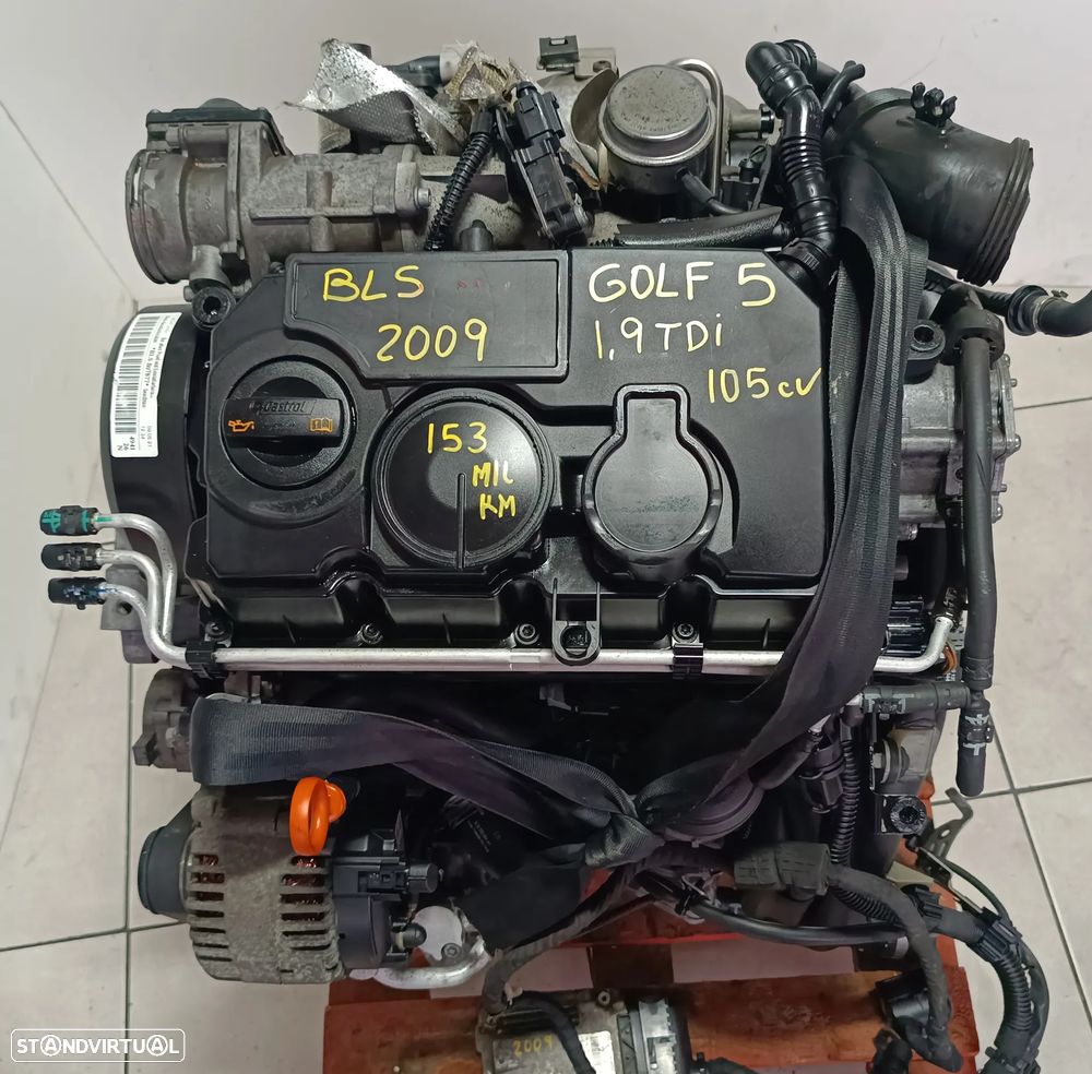 Motor golf 5 1.9TDI 105cv BLS caixa 5 velocidades KBL 2009