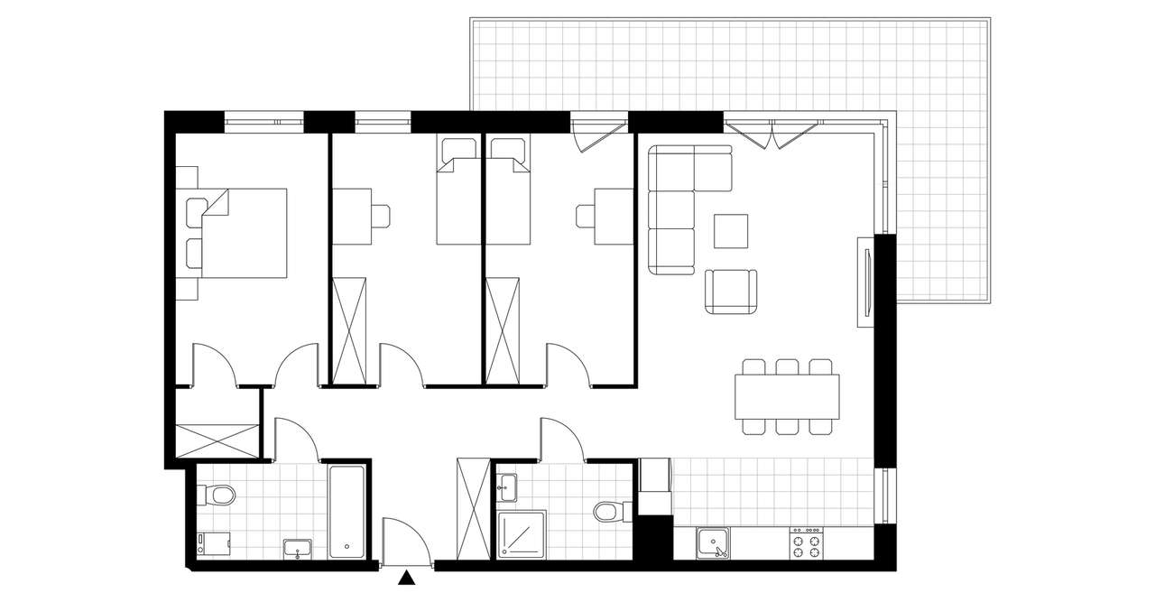 4-pokojowe mieszkanie 90m2 + balkon Bezpośrednio - Pełny obrazek: 3/23