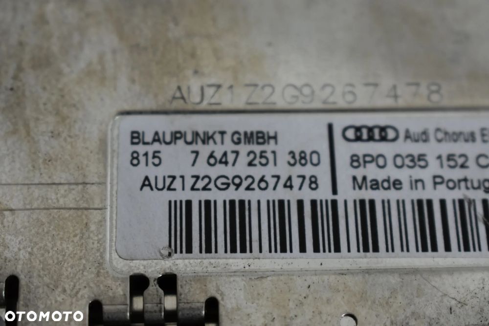 RADIO AUDI A3 8P CHORUS 2DIN 8P0035152C - 3