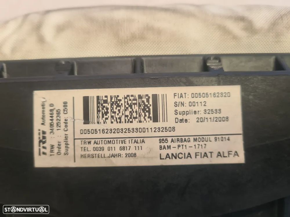 AIRBAG PASSAGEIRO 34054468D 34054468 00505162320 505162320 ALFA ROMEO MITO 955 1.6 JTDM 120CV 955A3000 - 6