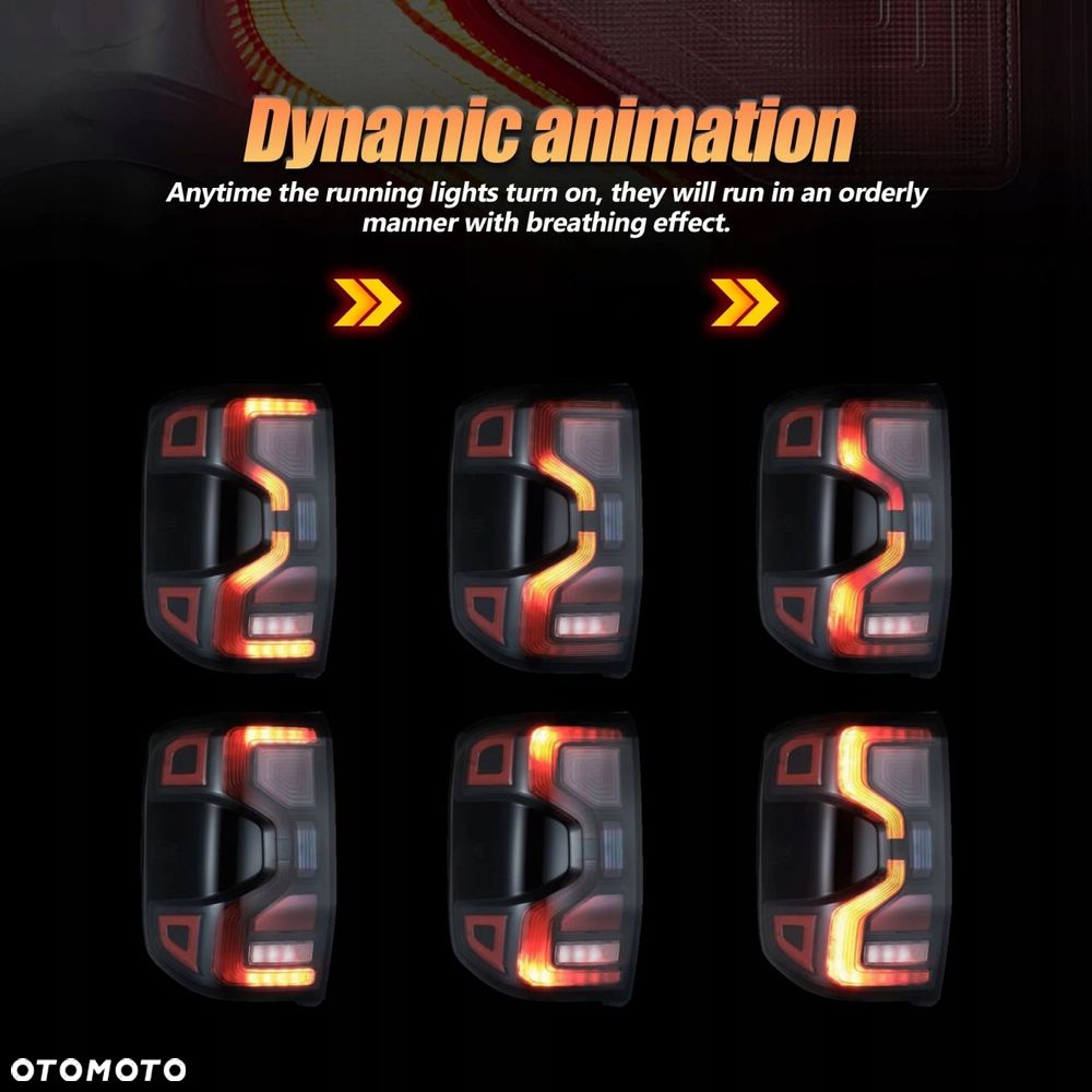 lampy tyl ne kpl led neon diodowe raptor-look ford ranger vi 6 mk6 t9 2022- - 2