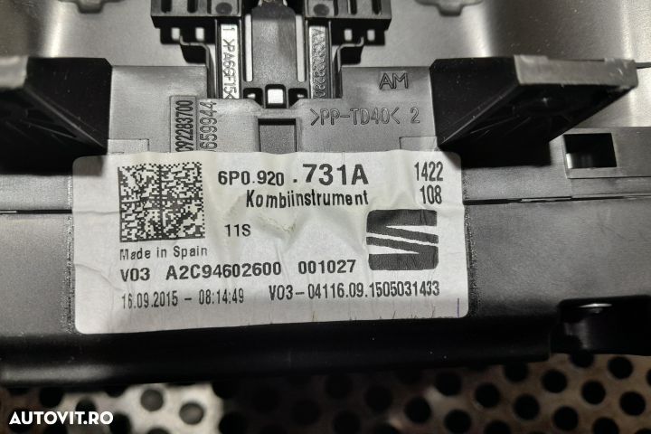 Ceasuri bord 6P0920731A 6P0920731A Seat Ibiza 4 [2th facelift] 6J [20 - 3