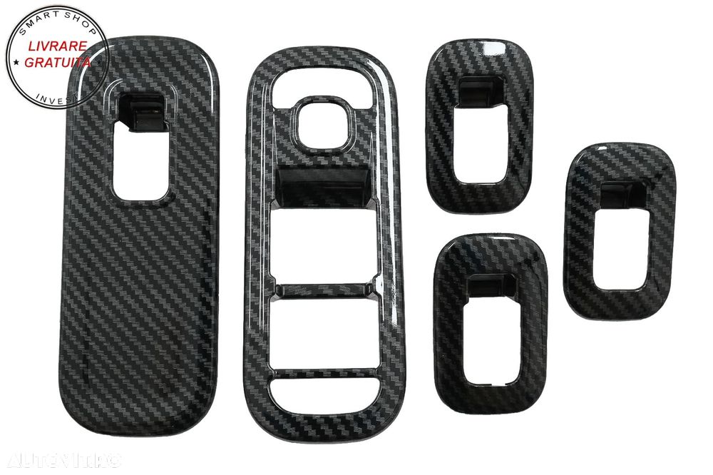 Ornamente interior Butoane Geamuri Mercedes A-Class W177 V177 (2018-Up) Carbon LHD- livrare gratuita - 1