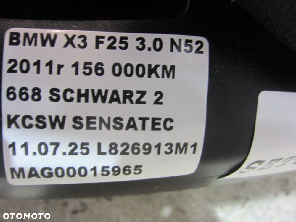 BMW X3 F25 X4 FOTEL PRZEDNI LEWY KIEROWCY CZARNY SENSATEC 52107240055 - 12