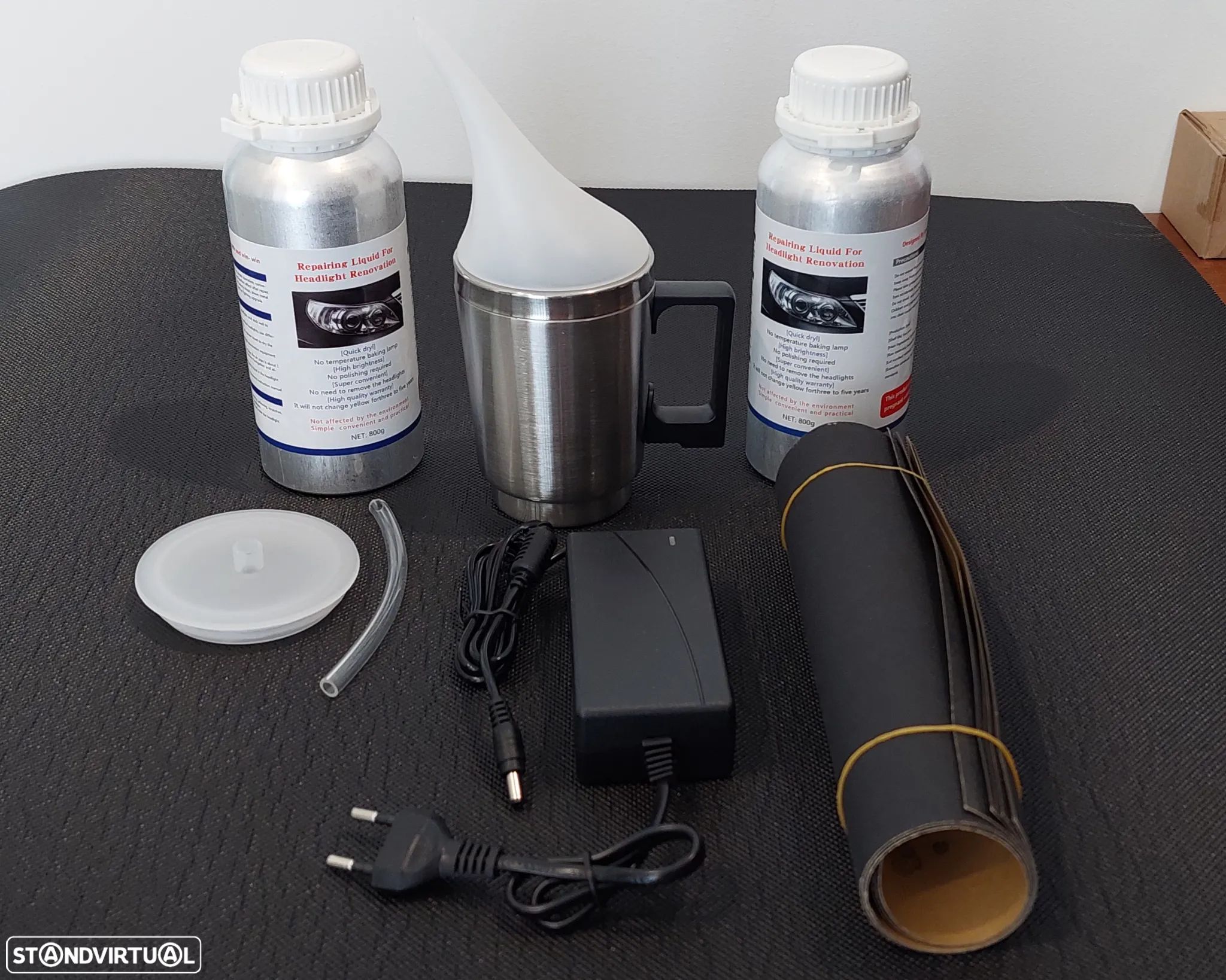 Kit Polimento Faróis - Vapor Polimeração + 2 Garrafas 800ml - 1