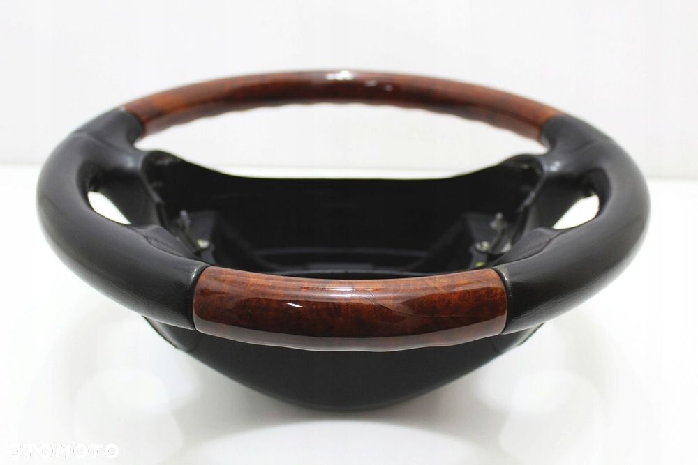 Kierownica drewno orzech skóra czarna OE Mercedes SL R230 W230 SL350 SL500 - 8