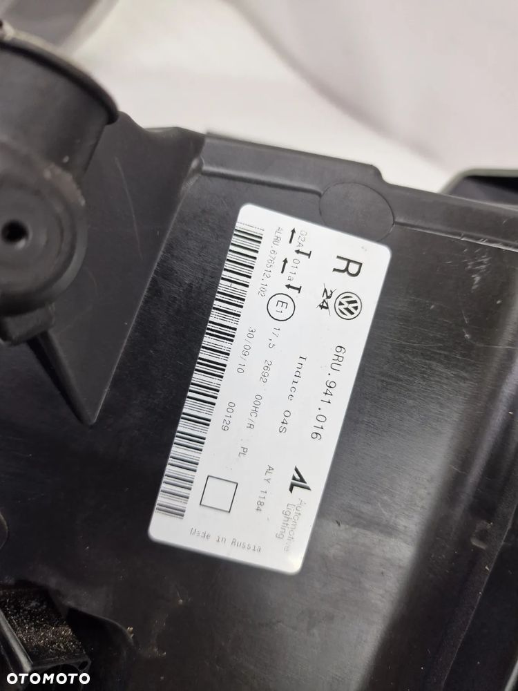 VW POLO 6R0 08- LEWA / PRAWA / KOMPLET LAMP PRZEDNICH FIRMY AUTOMOTIVE LIGHTING , NR 6RU941016 / 6RU941015 , NR AUKCJI LA394 - 14