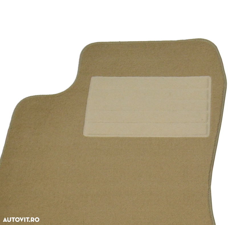 Covorase mocheta VW Passat B5 cu fixare in podea OVALA 10/2000-2/2005 Bej, set de 4 bucati - 2