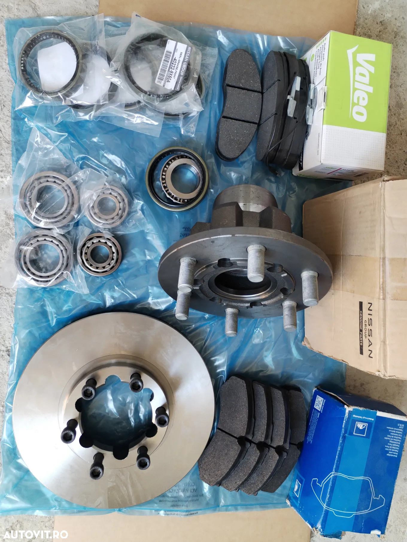 Butuc roata fata NISSAN ATLEON L35 ECO-T100 L35-09 EBRO L35-08 SEMERING ROATA RULMENTI DISC PLACUTE SURUBURI KIT PIVOTARE - 15