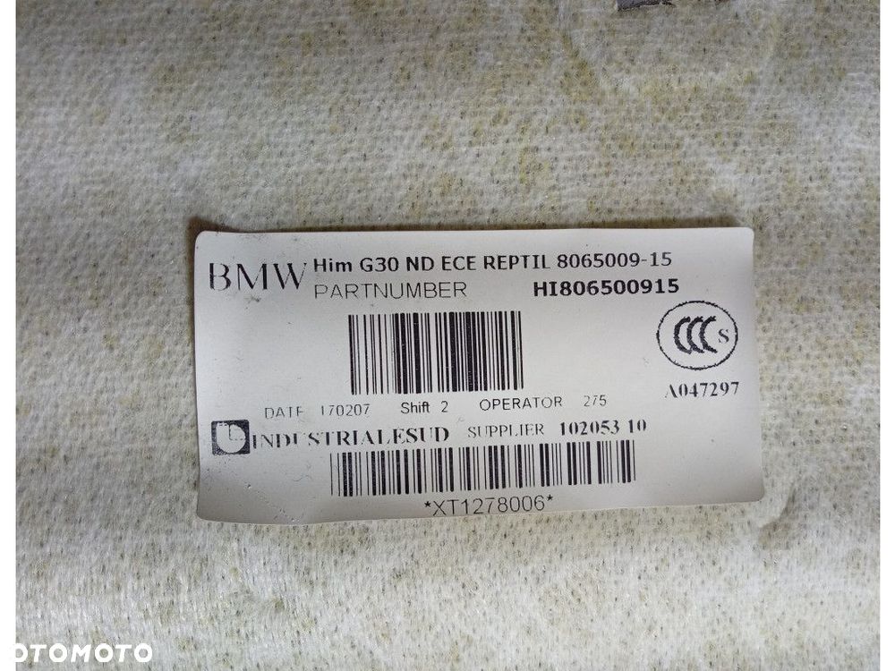 BMW 5 G30 SEDAN PODSUFITKA CZARNA SUFIT M-PAKIET 8065009 - 3