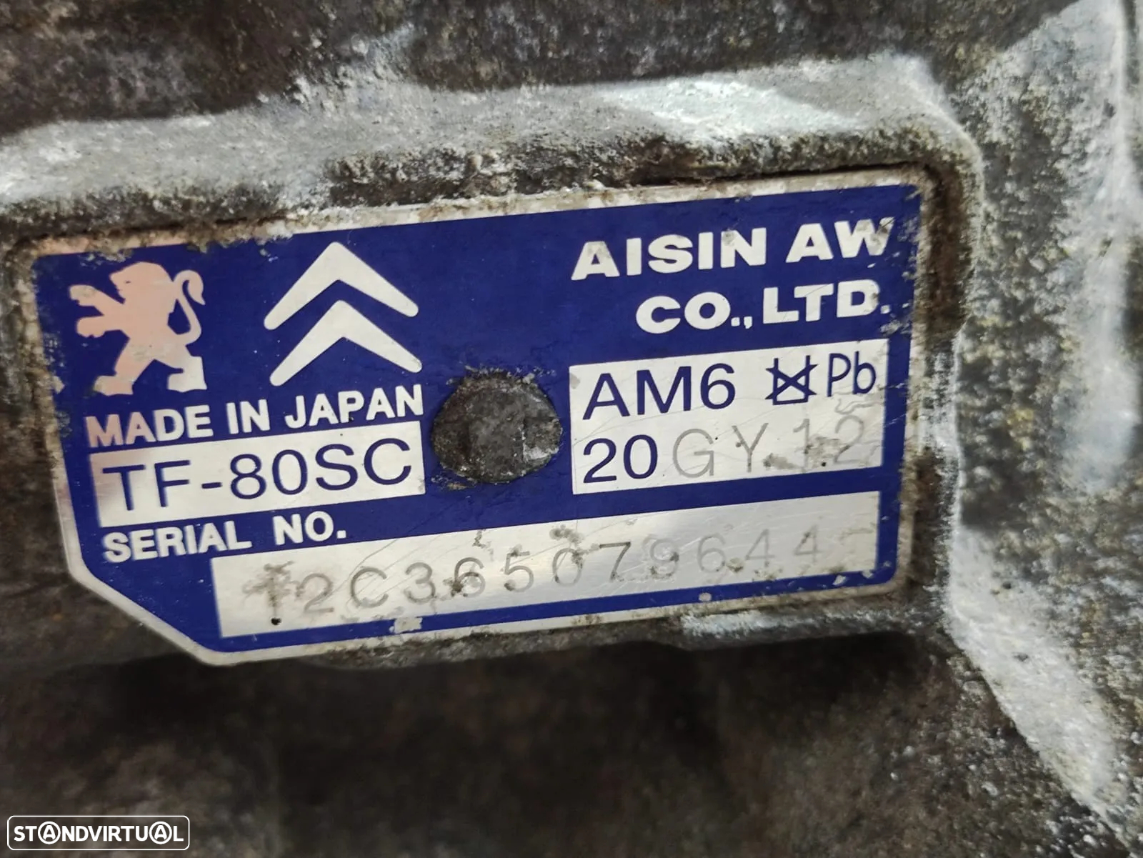 Caixa 6 Velocidades Automática Auto - Citroen DS5 2.0 HDI 16v 163cv - RHH RH02 - 20GY12 | Citroen DS5 | Peugeot 308 | Peugeot 3008 - 13