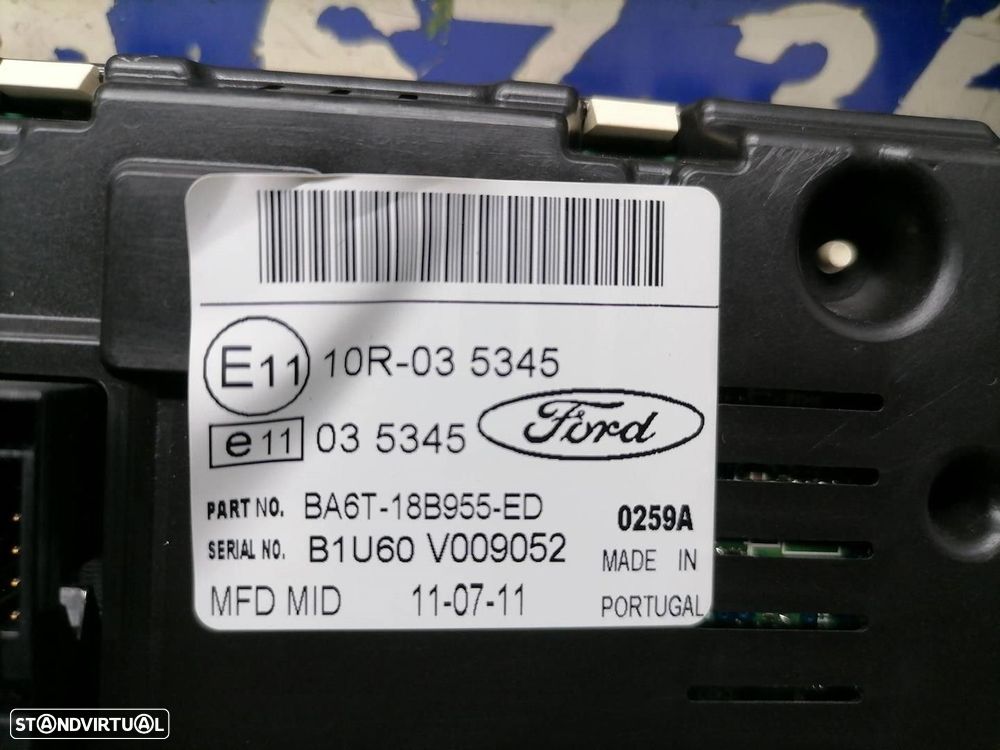 ECRÃ MULTIFUNÇÕES FORD FIESTA VI 2011 -BA6T18B955ED - 2
