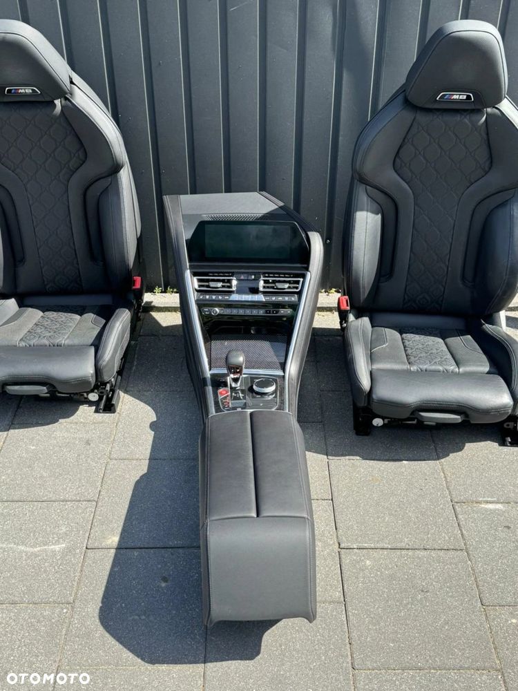 FOTELE TAPICERKA BMW M8 F92 G15 SPORTOWE MPAKIET SKÓRA MERYNOS CZARNA - 10