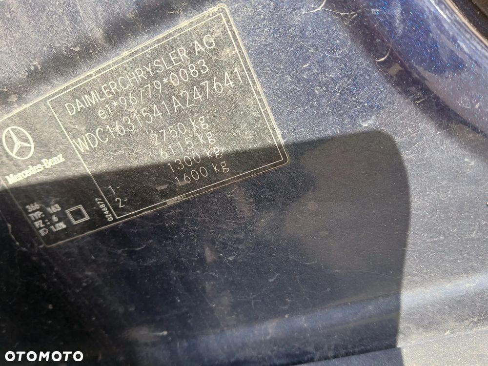 mercedes ML w163 366 maska zderzak lampa grill błotnik drzwi zbiornik paliwa szyba lusterko - 5