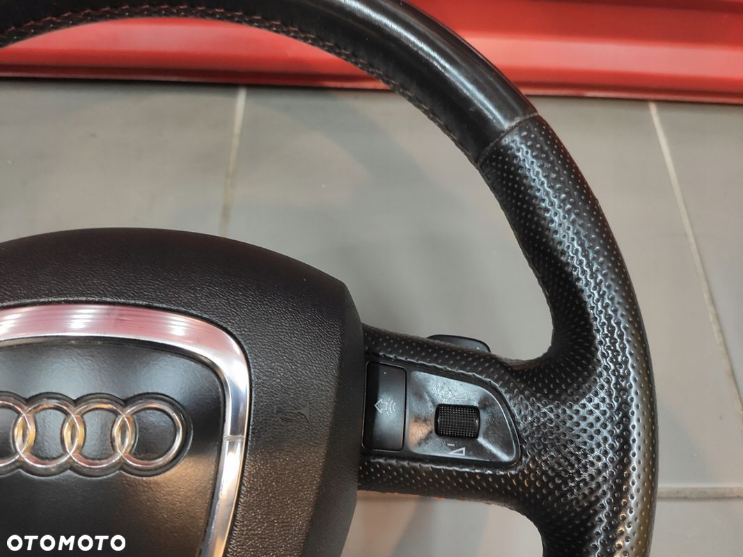 AUDI Q7 4L KIEROWNICA S-LINE MULTIFUNKCJA MANETKI ŁOPATKI SKÓRA ŁADNA - 6