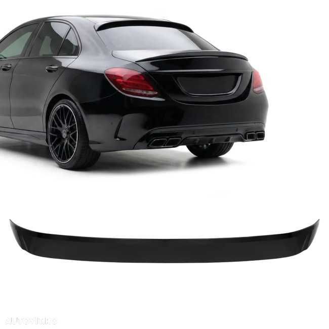 Eleron Luneta Lip Spoiler Geam Mercedes Benz C Class W205 (2014-2021) Sedan, Negru Lucios - 1